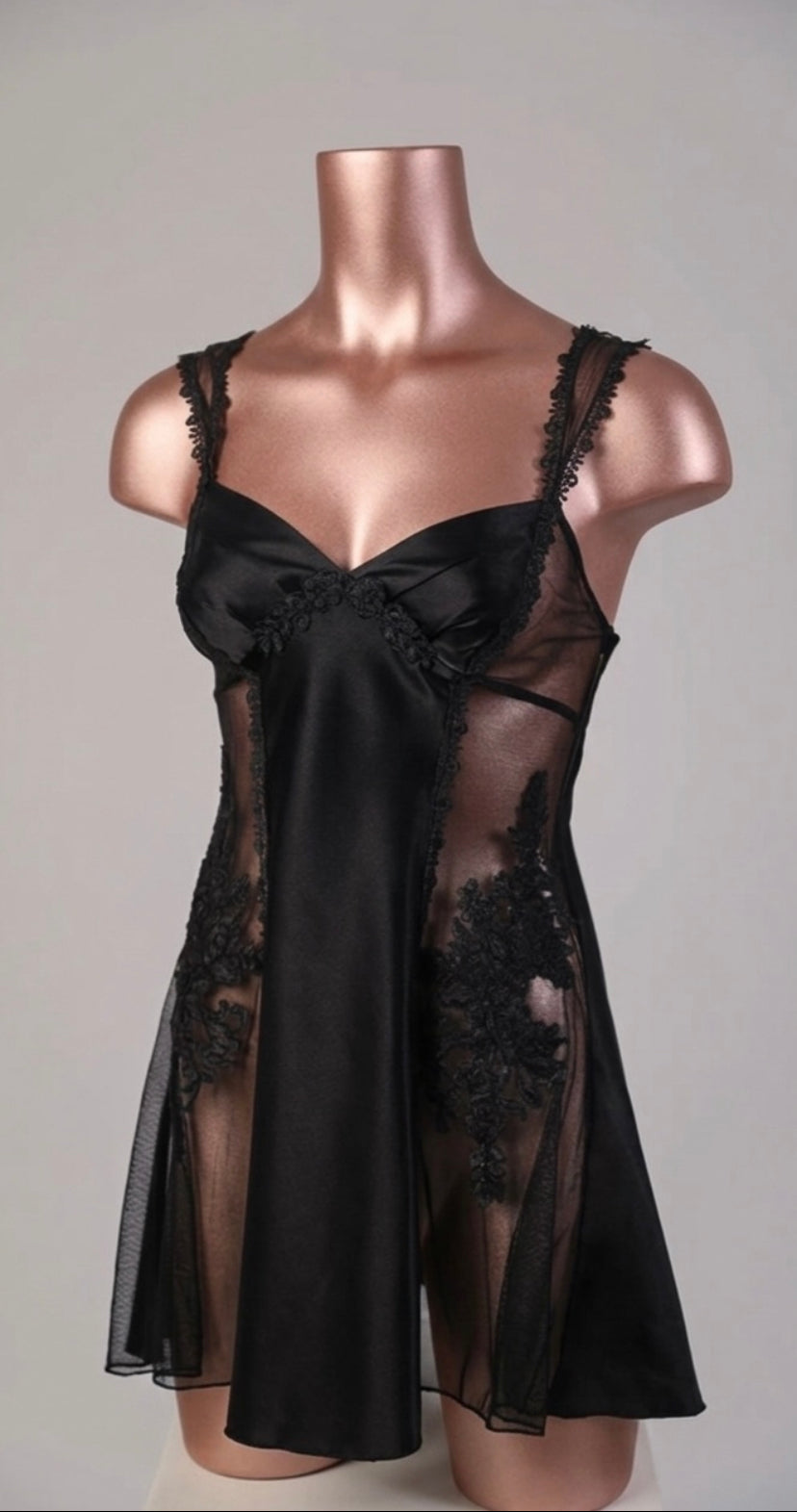 Dare to Dream Satin Short Dress - Black 1001