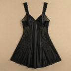 Dare to Dream Satin Short Dress - Black 1001