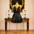 Black Opal Satin Short Dress 2711