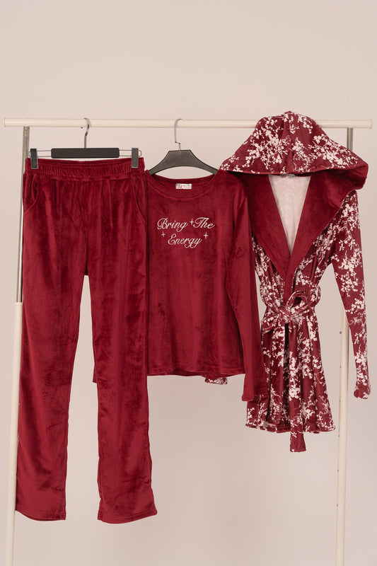 Pajama Velvet 3 Pc 9191