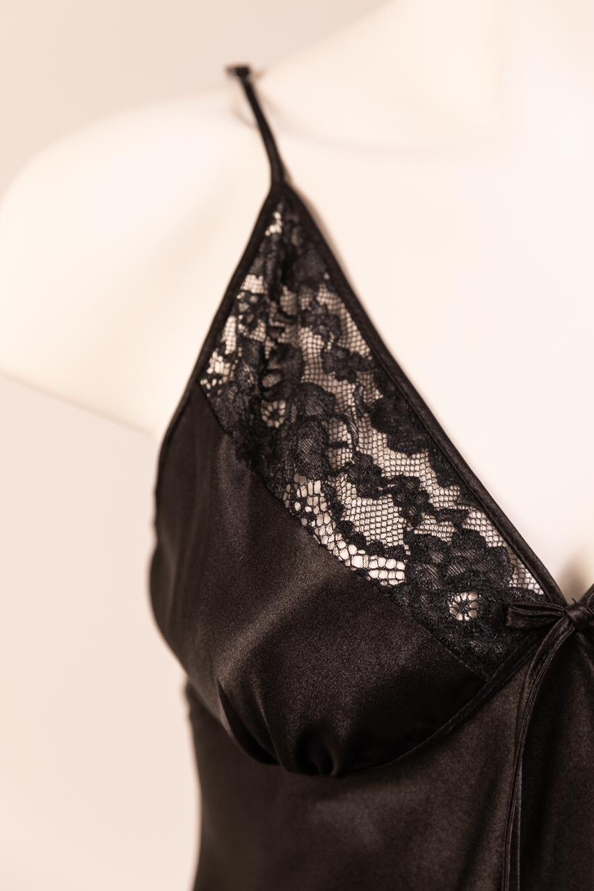 Satin Rose Lace-Trim Cami & Flutter Short Set