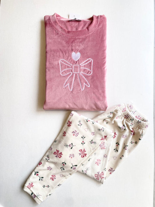 Bow Tie Velvet Pajama 102
