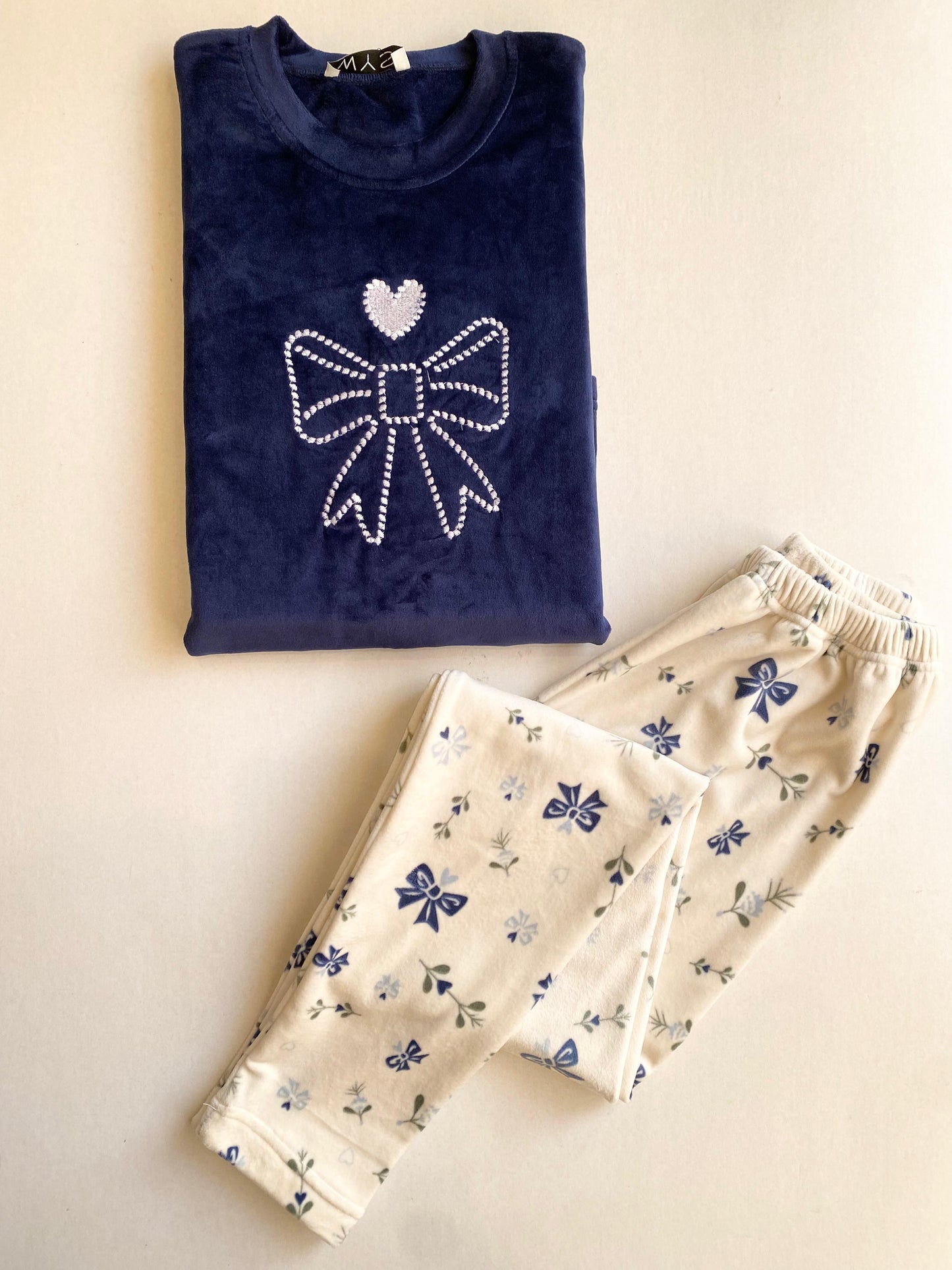 Bow Tie Velvet Pajama 102