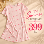 Discover the charming Cash Sweet Dreams Pink Striped Bow Print cotton piece 5002