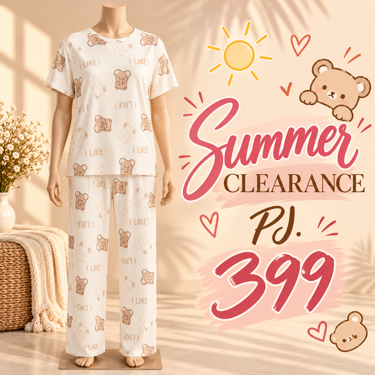 Cotton pajamas I Like 1004