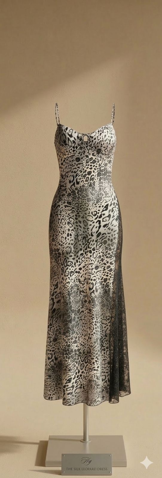 DRESS SATIN TIGER LONG 4045
