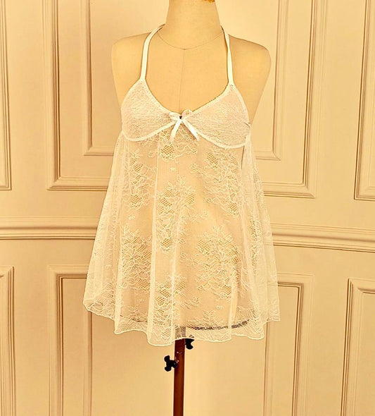 Wicked Unlined Rose Lace Babydoll Set