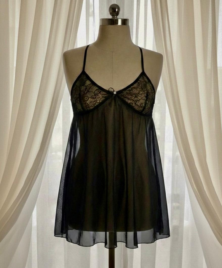 Wicked Unlined Rose Lace Babydoll Set