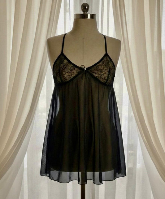 Wicked Unlined Rose Lace Babydoll Set