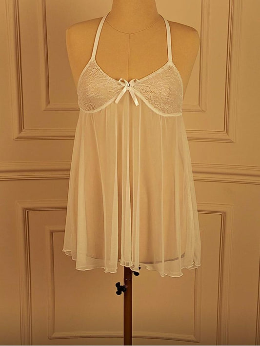 Wicked Unlined Rose Lace Babydoll Set