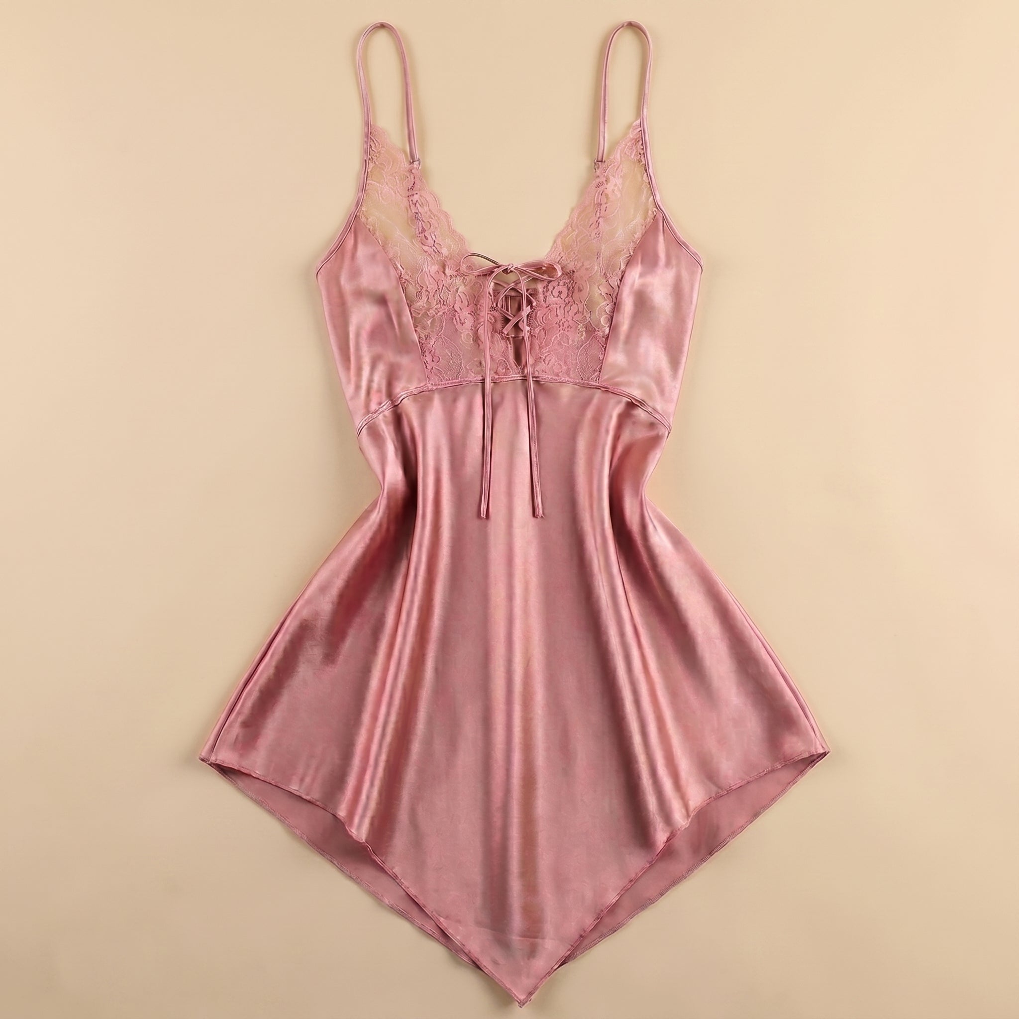 BabyDoll Satin Short Dress - Cashmere 1821