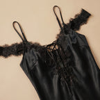 Ruby Desire Black Long Satin Dress 1877