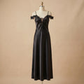 Ruby Desire Black Long Satin Dress 1877