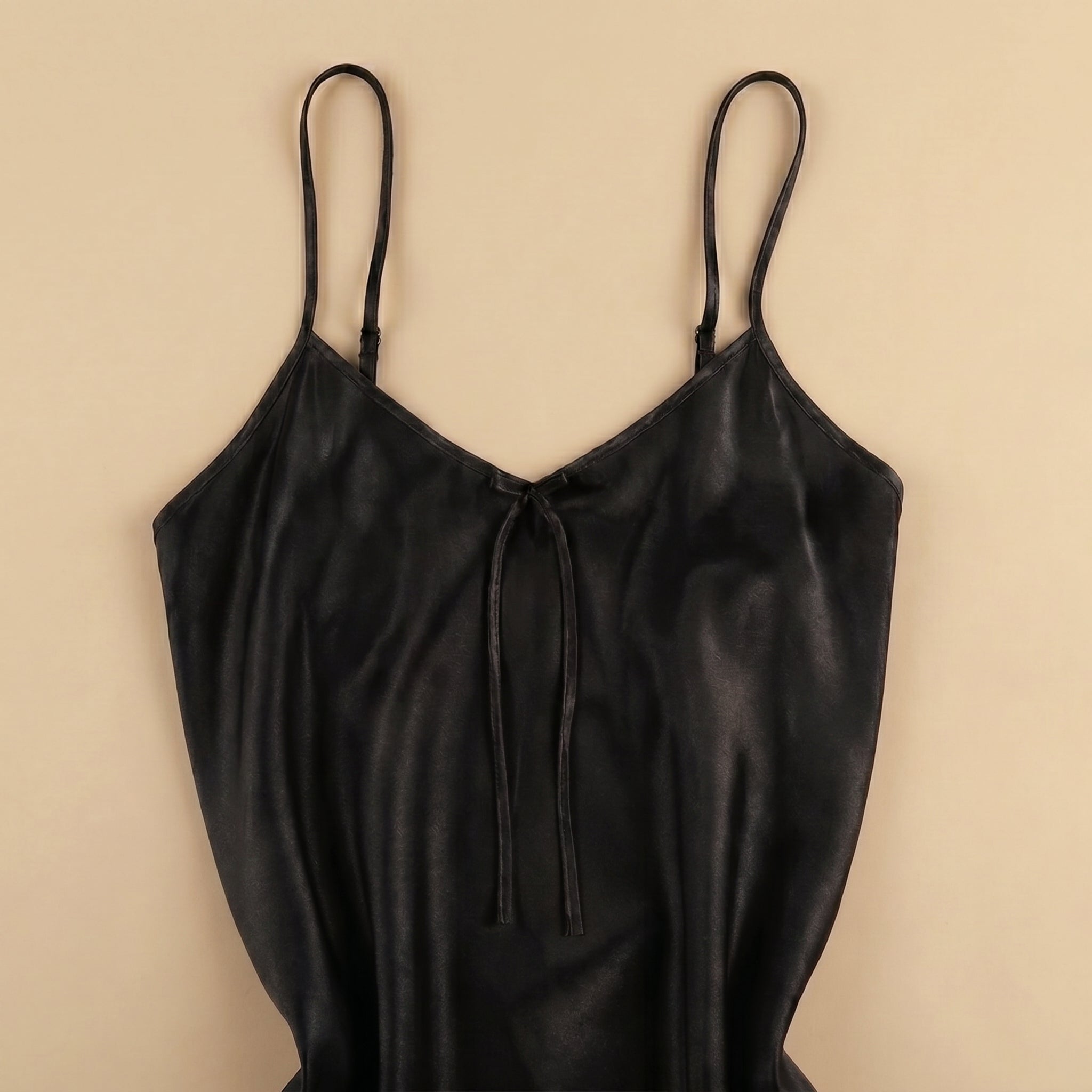 Midnight Kiss Satin Short Dress - Black 213