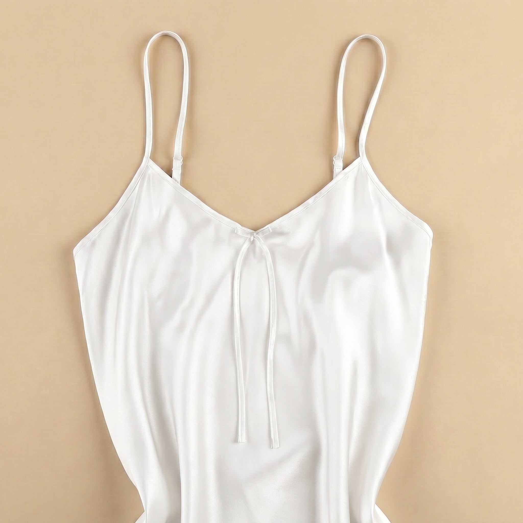 Midnight Kiss Satin Short Dress - White 213