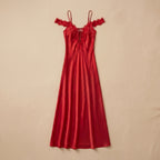 Ruby Desire Red Long Satin Dress 2729