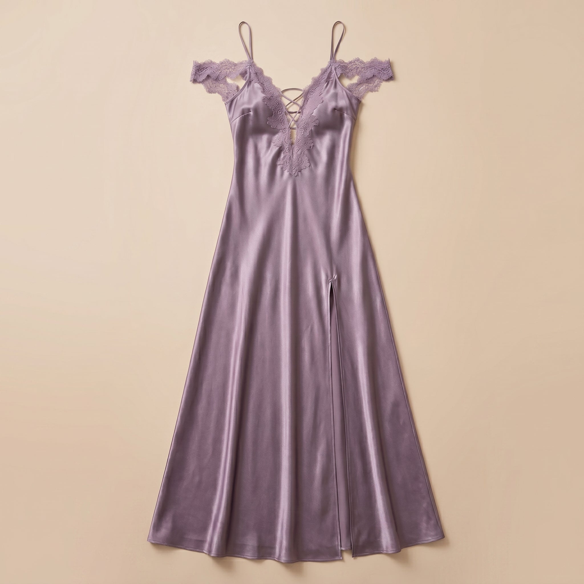 Lavender Muse Long Satin Dress