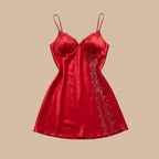 Ruby Lace Satin Short Dress