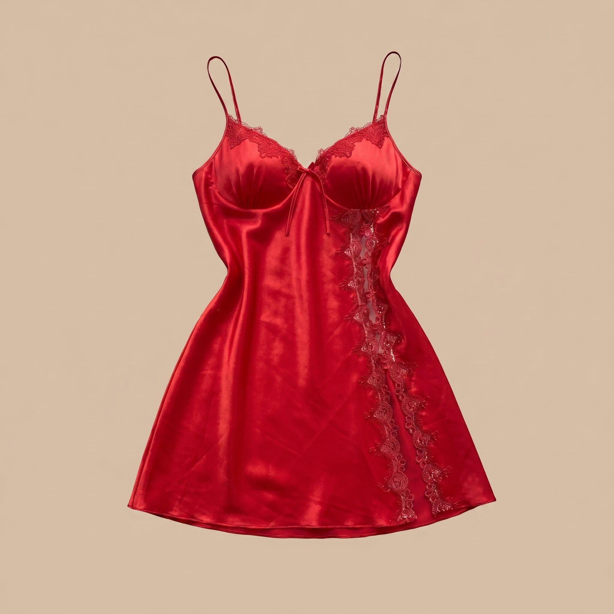 Ruby Lace Satin Dress