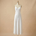 Midnight Kiss Long Satin Dress - White