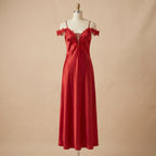Ruby Desire Red Long Satin Dress 2729