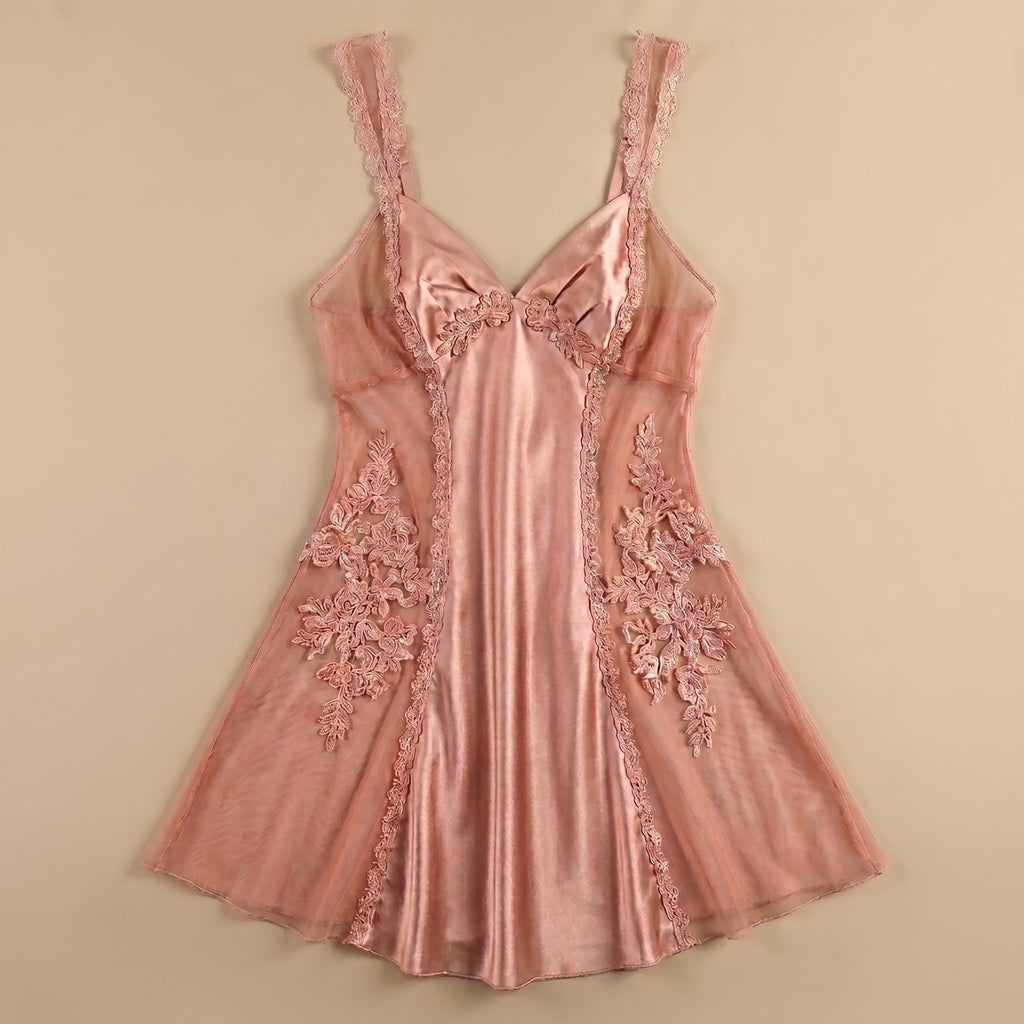Dare to Dream Satin Short Dress - Rose Gold 1001