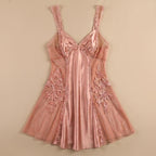Dare to Dream Satin Short Dress - Rose Gold 1001
