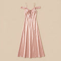 Blush Pink Long Satin Dress