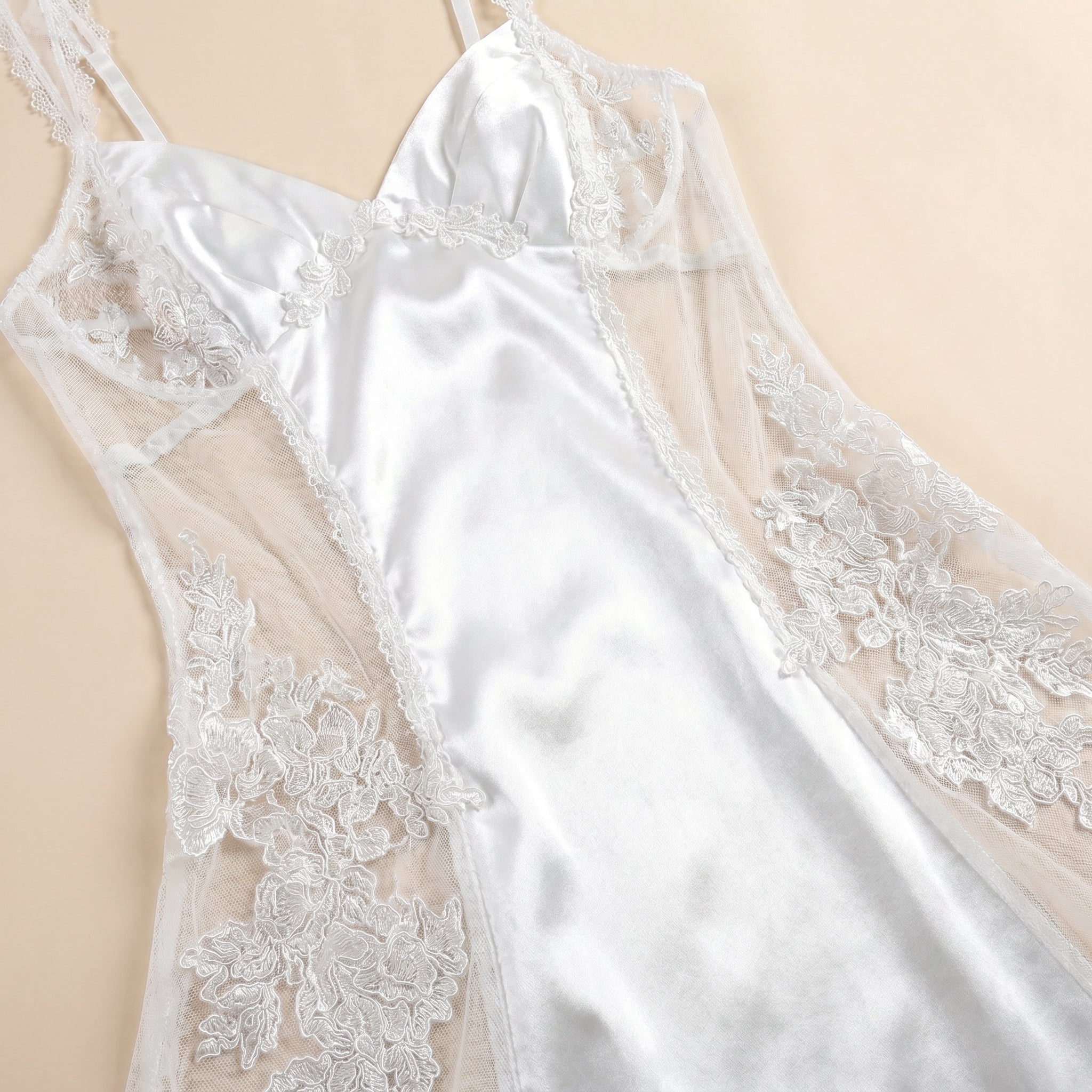 Dare to Dream Satin Short Dress - White 1001 Liniva Dare to Dream Satin Short Dress - White 1001 Liniva
