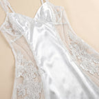 Dare to Dream Satin Short Dress - White 1001