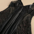 Dare to Dream Satin Short Dress - Black 1001