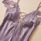 Lavender Muse Long Satin Dress 1877