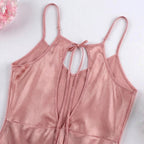 BabyDoll Satin Short Dress - Cashmere 1821
